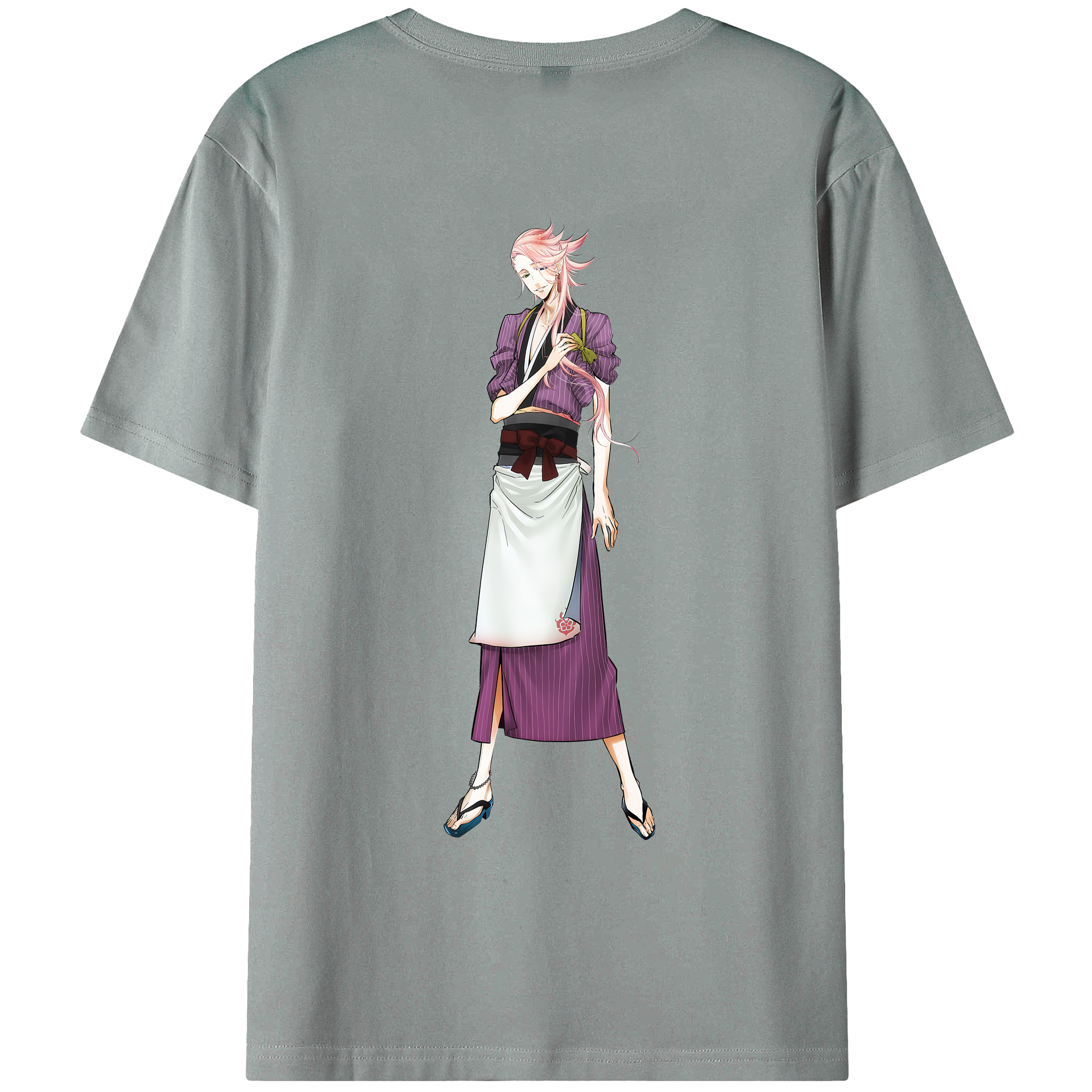（画像用） 刀剣乱舞 Touken Ranbu 綿100％ メンズ半袖Tシャツ（バックプリント） 通気性